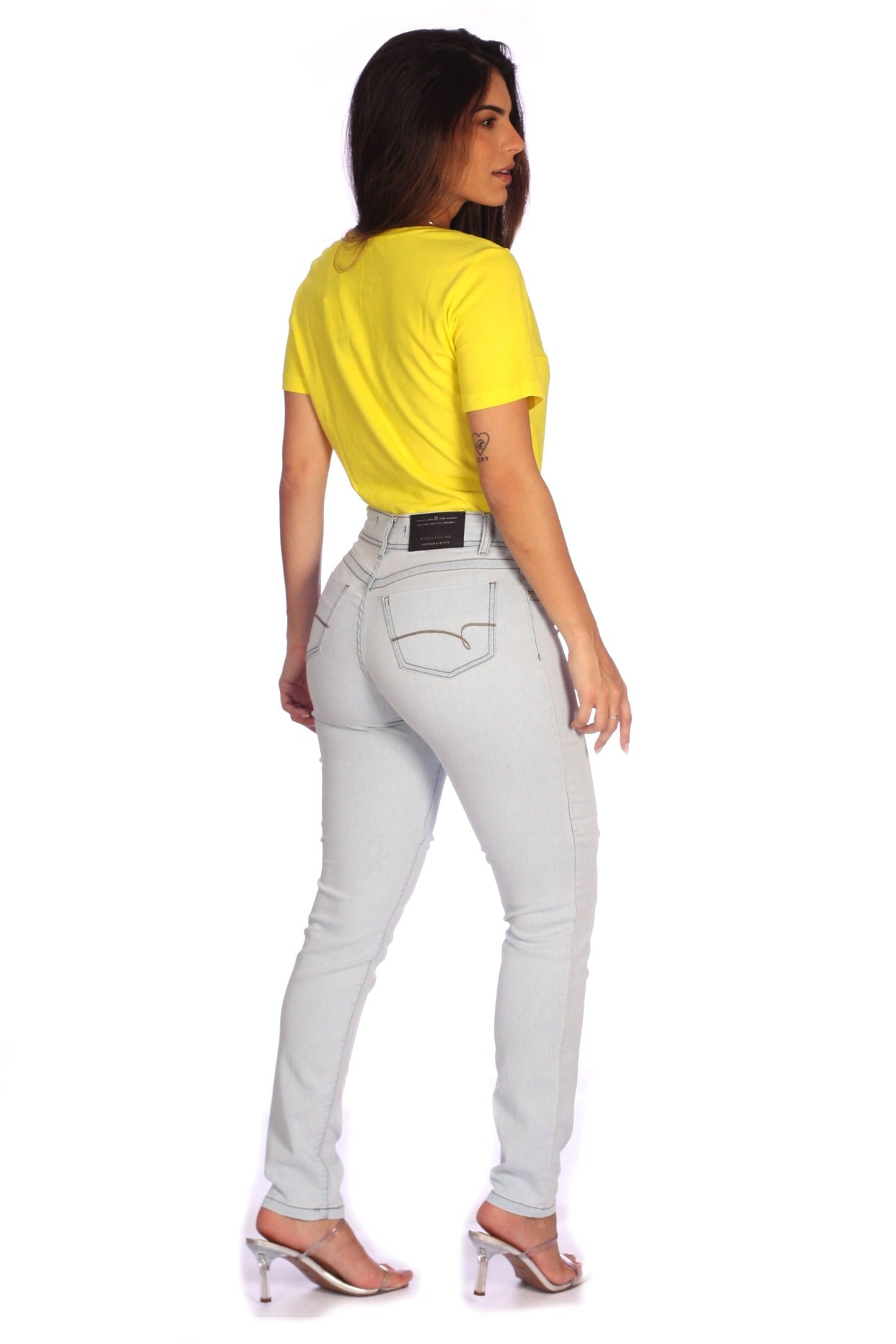 Calça Feminina Cigarrete Delavê Tradicional