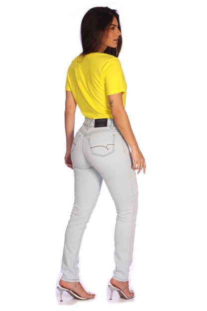 Calça Feminina Cigarrete Delavê Tradicional