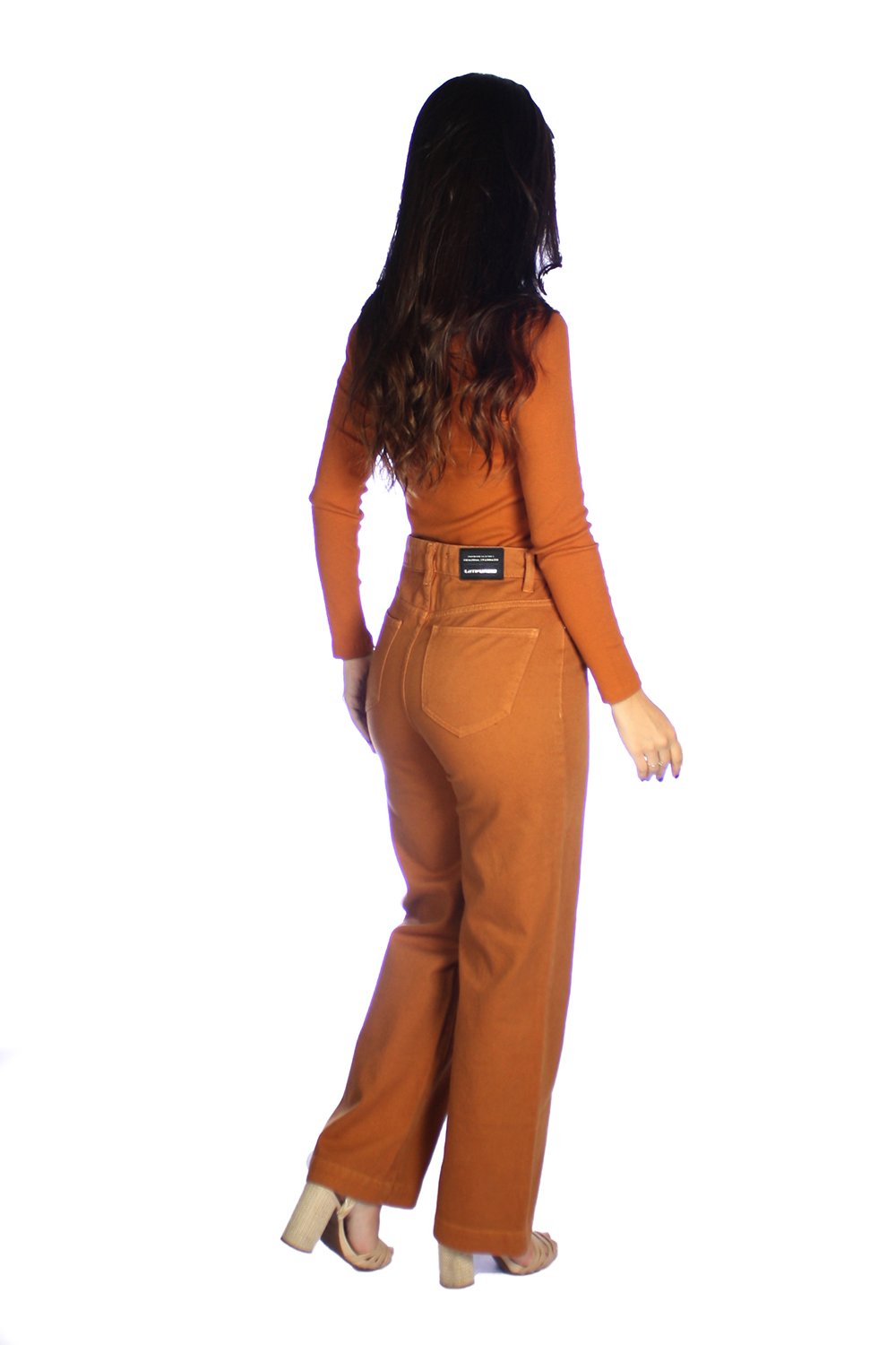 Calça Feminina Cintura Alta Wide Leg