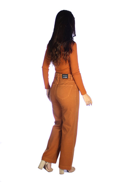 Calça Feminina Cintura Alta Wide Leg