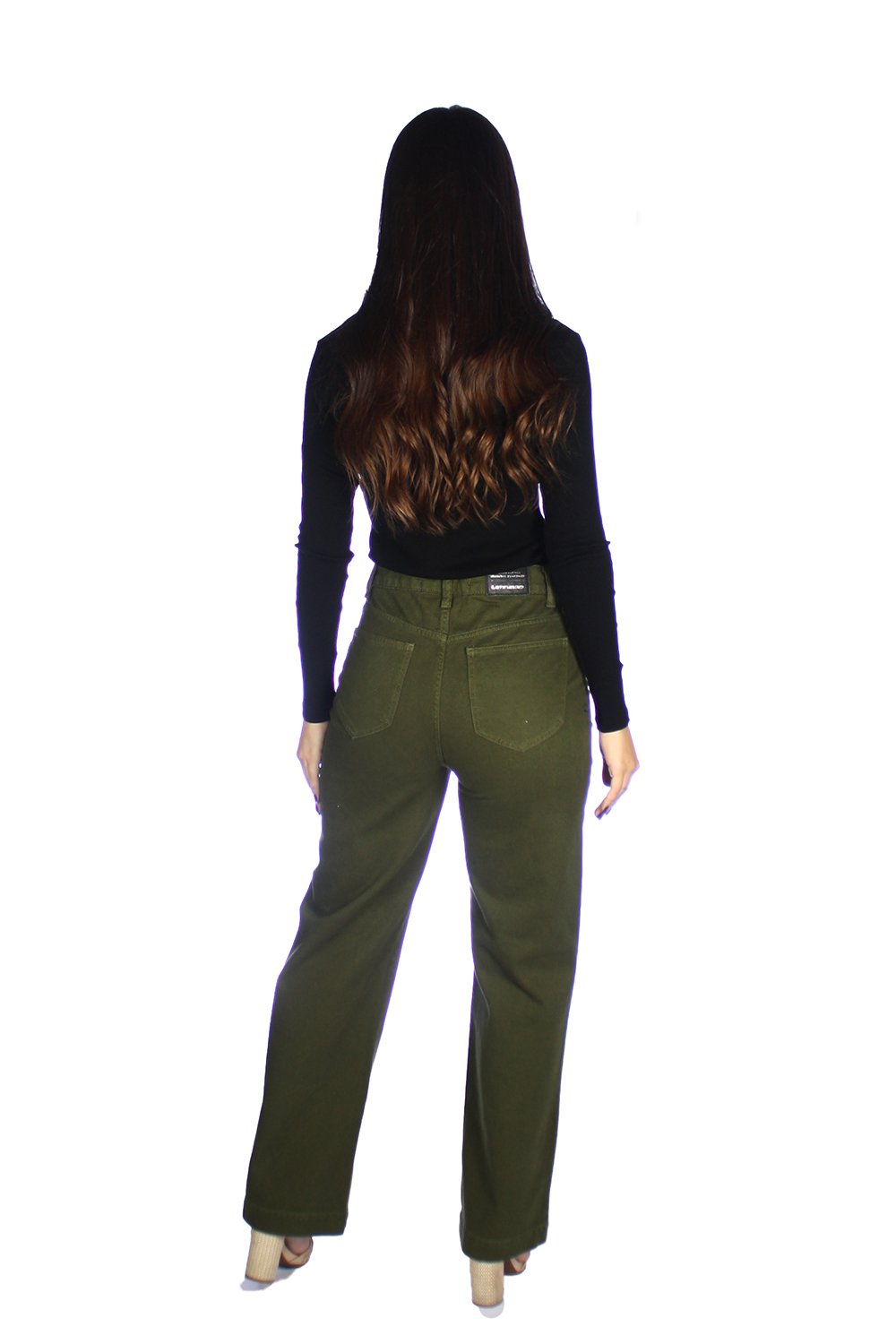 Calça Feminina Cintura Alta Wide Leg