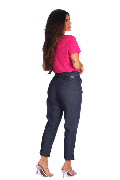 Calça Feminina com Laço Jeans - www.latifundio.com.br