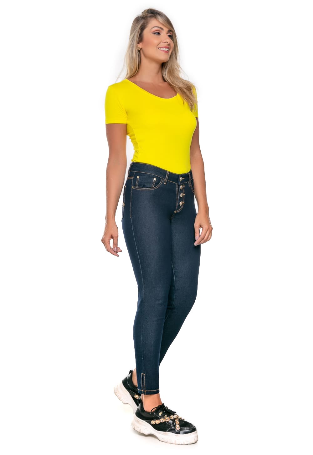 Calça Feminina Jeans Cropped Tradicional - www.latifundio.com.br