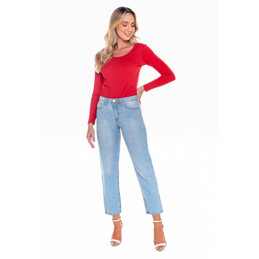 Calça Feminina Mom Jeans Claro - www.latifundio.com.br