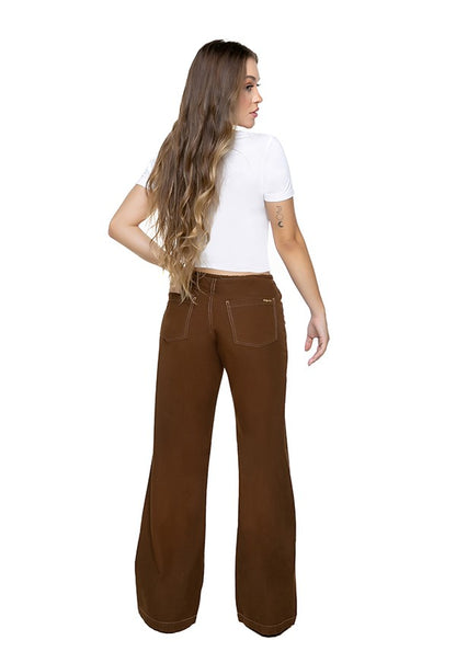 Calça Feminina Pantalona Sarja Leve - www.latifundio.com.br