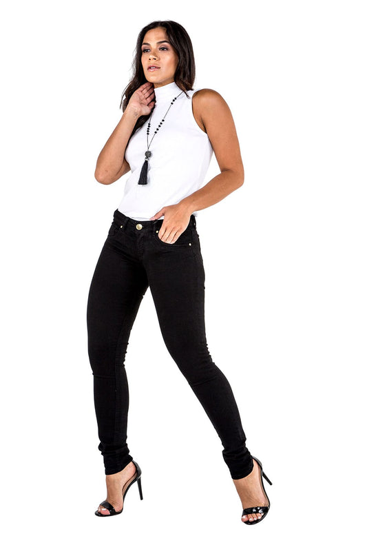Calça Feminina Saint Tropez Skinny Preta - www.latifundio.com.br
