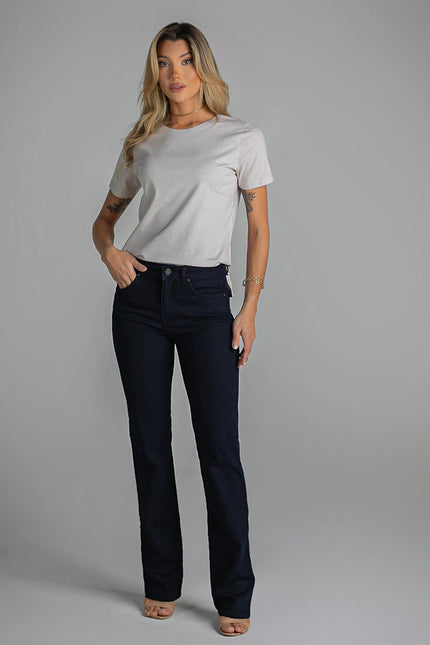 Calça Feminina Tradicional Alta Boot Cut