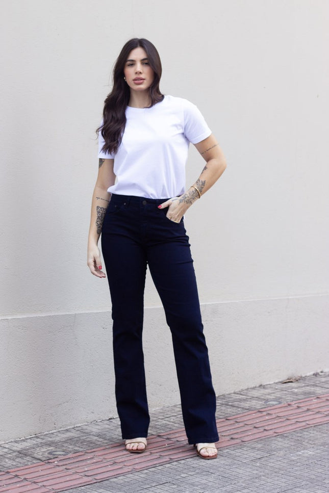 Calça Feminina Tradicional Alta Boot Cut