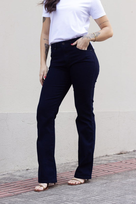 Calça Feminina Tradicional Alta Boot Cut
