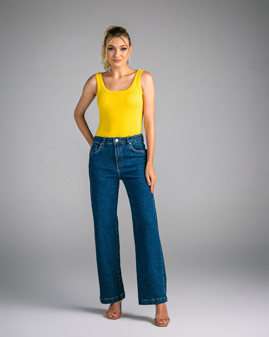 Calça Feminina Tradicional Alta Reta