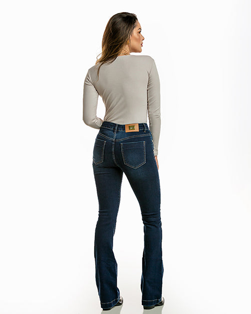 Calça Flare Alta Stone