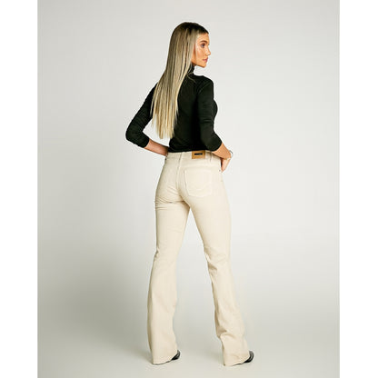 Calça Flare Alta Sarja