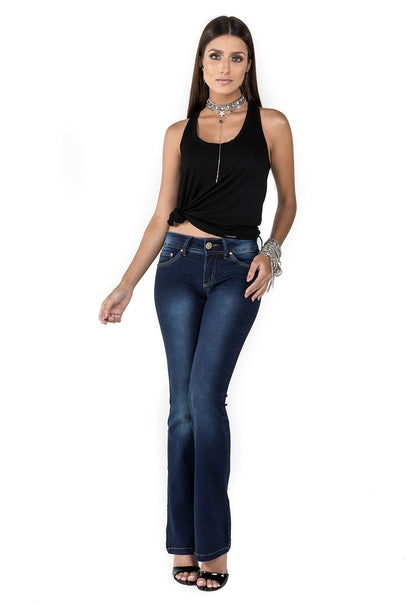 Calça Jeans Feminina Flare Latifundio Intermediária