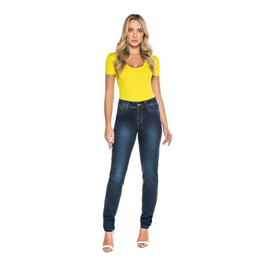 Calça Jeans Feminina Tradicional Cigarrete Stone Azul - www.latifundio.com.br