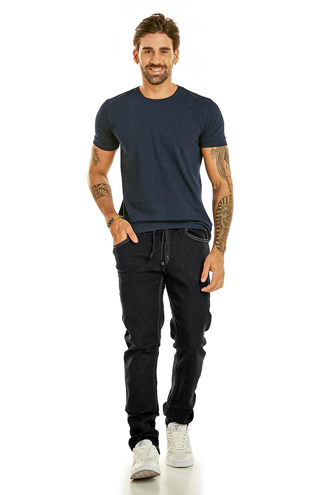 Calça Jeans Masculina Latifundio Jogger Preto - www.latifundio.com.br