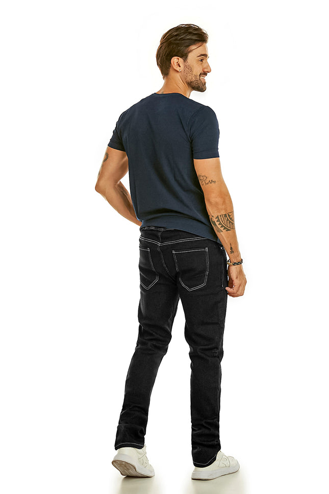 Calça Jeans Masculina Latifundio Jogger Preto - www.latifundio.com.br