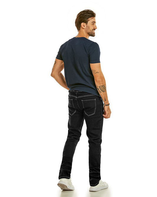 Calça Jeans Masculina Latifundio Jogger Preto - www.latifundio.com.br