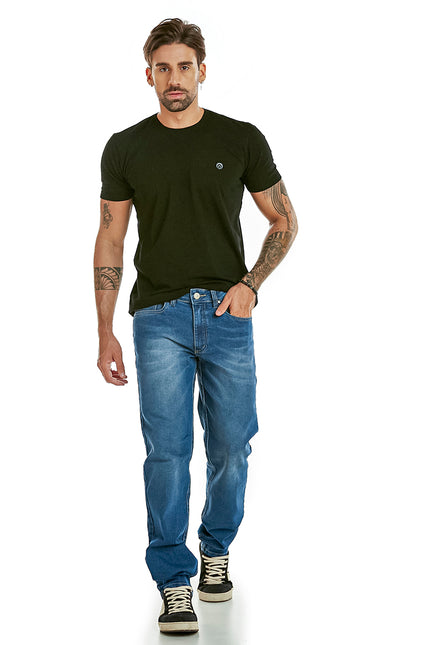 Calça Masculina Jeans Reta