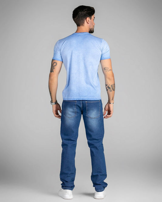 Calça Masculina Jeans Reta