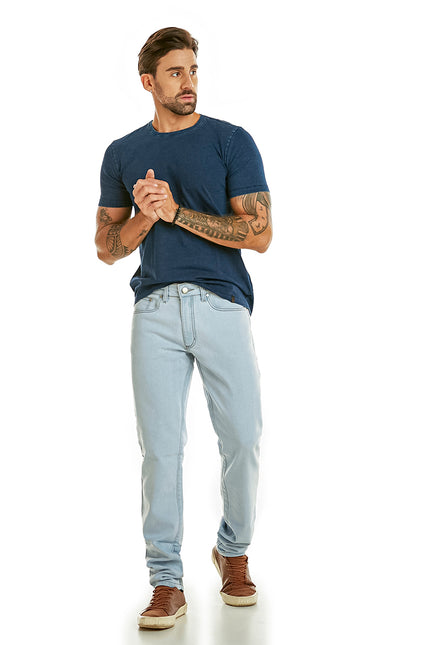 Calça Masculina Jeans Reta Clara