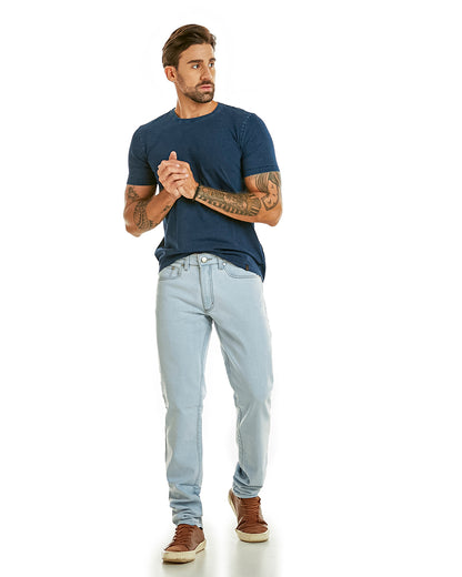 Calça Masculina Jeans Reta Clara