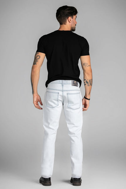 Calça Masculina Jeans Reta Clara