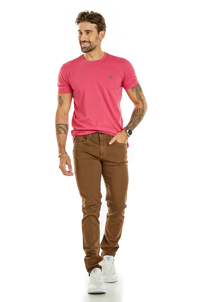 Calça Masculina Sarja Fit - Capuccino