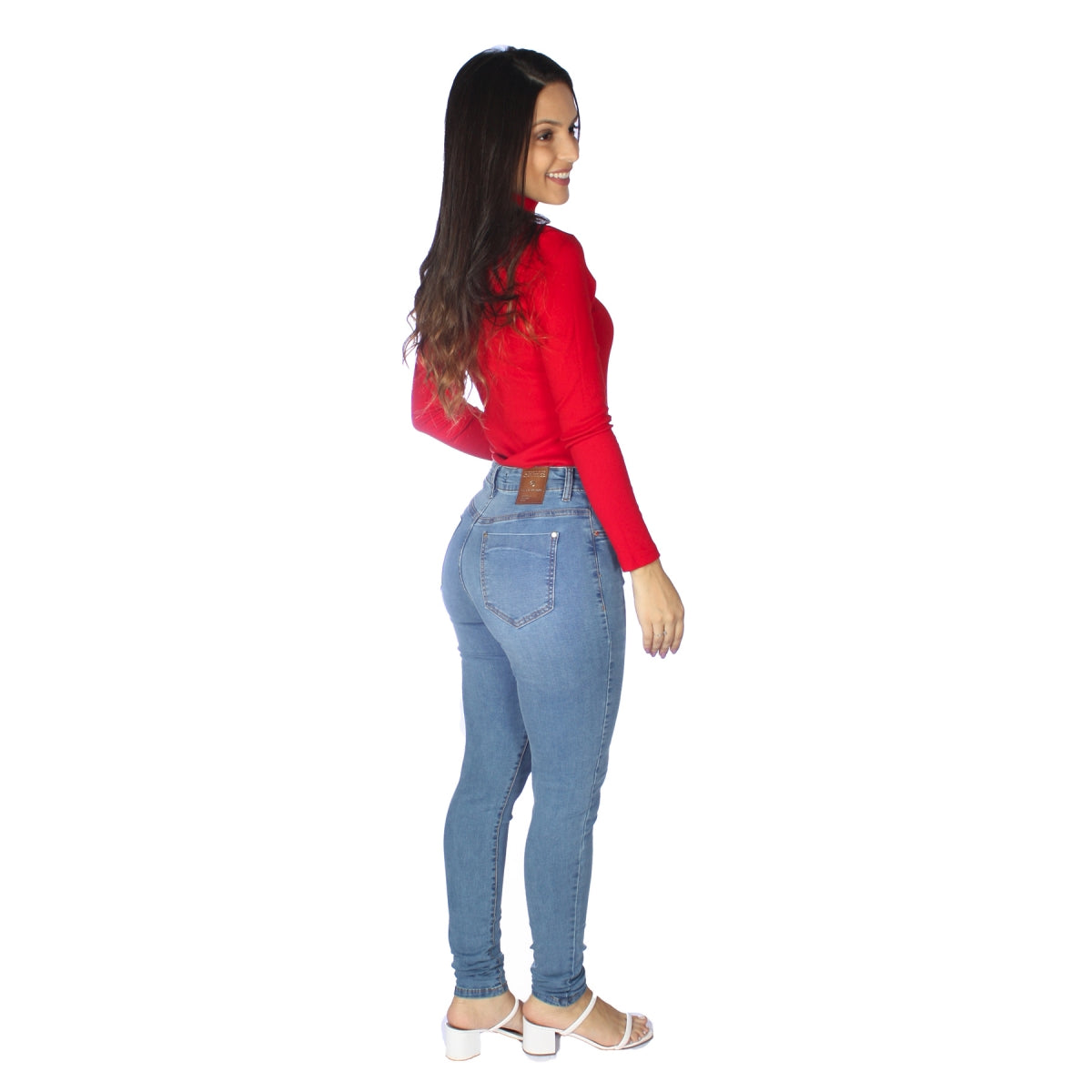 Calça Skinny Alta Jeans - www.latifundio.com.br