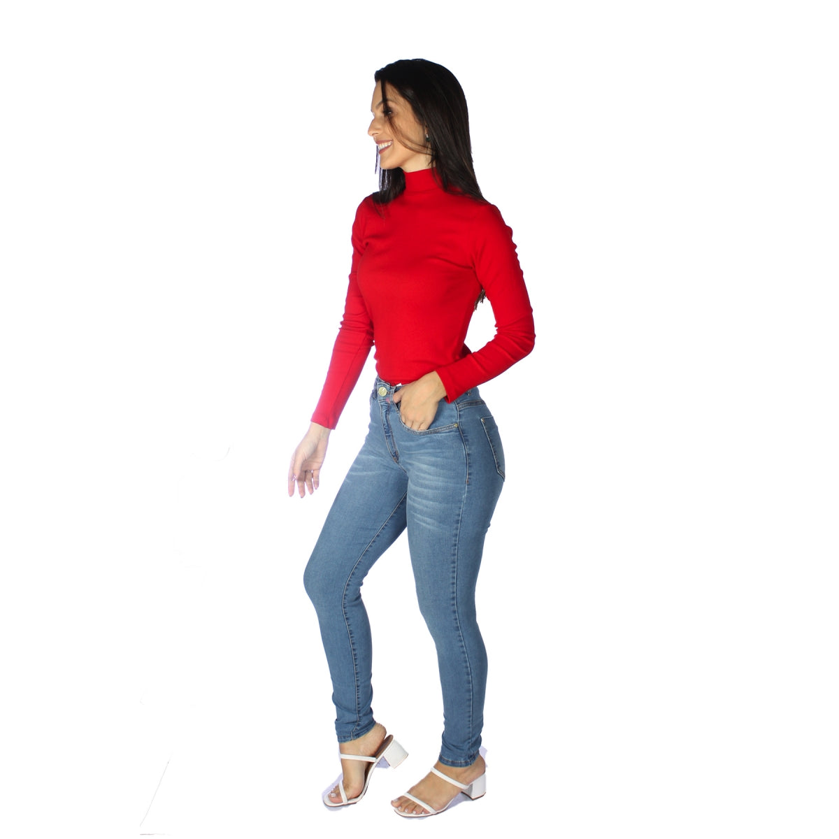 Calça Skinny Alta Jeans - www.latifundio.com.br
