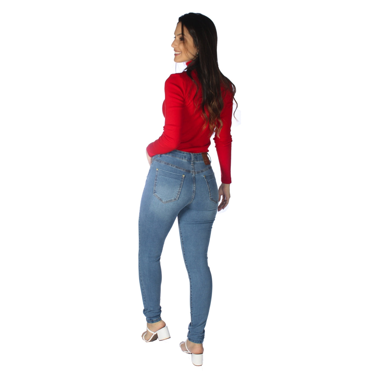 Calça Skinny Alta Jeans - www.latifundio.com.br