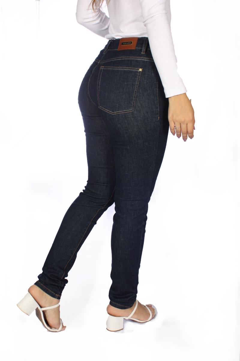 Calça Skinny Jeans Feminina - Jeans Escuro