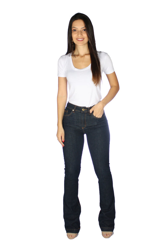 Calça Tradicional Alta Flare Jeans - www.latifundio.com.br
