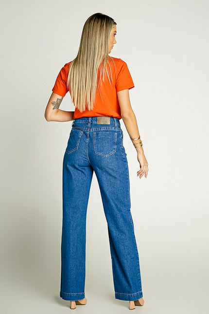Calça Wide Leg Jeans - www.latifundio.com.br