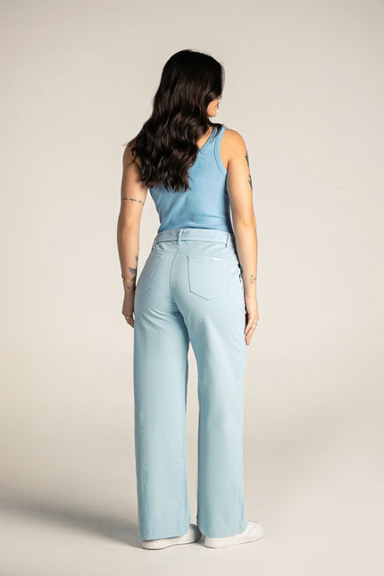 Calça Feminina Pantalona - Azul Claro