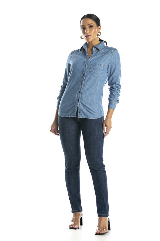 Camisa Feminina de Manga Longa
