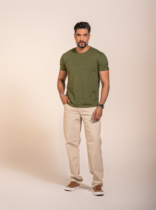 Calça Masculina Reta Five Pockets Colors - Off White