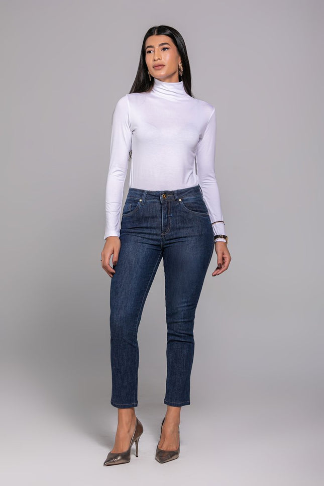 Calça Feminina  Tradicional Alta Cropped