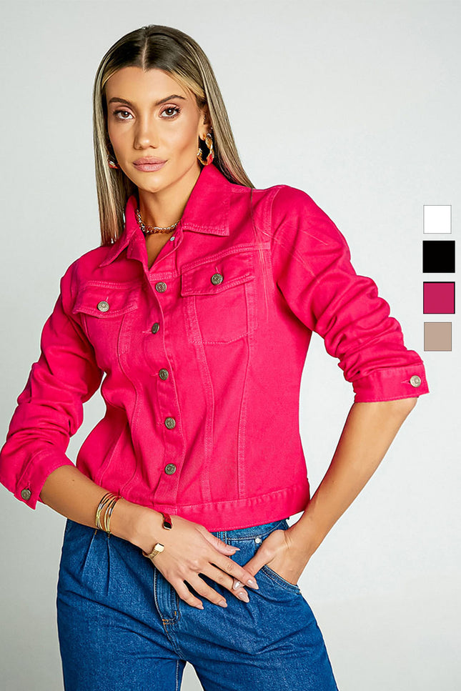 Jaqueta Feminina Colorida Sarja - www.latifundio.com.br