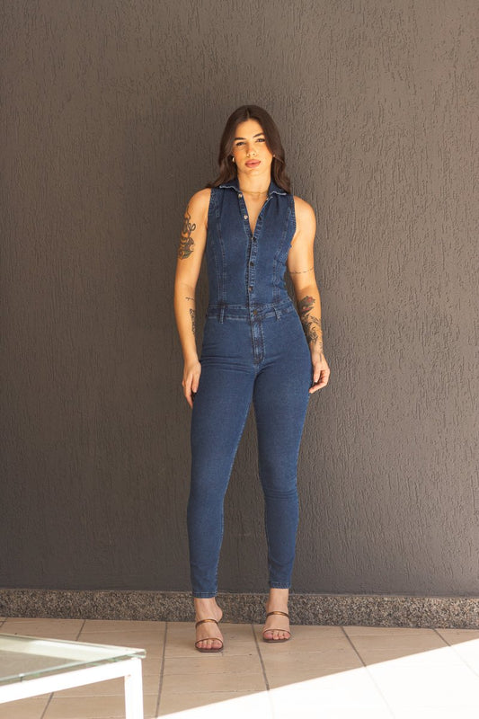 Macacão Feminino Botões