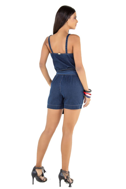 Macaquinho Amarração Jeans - www.latifundio.com.br