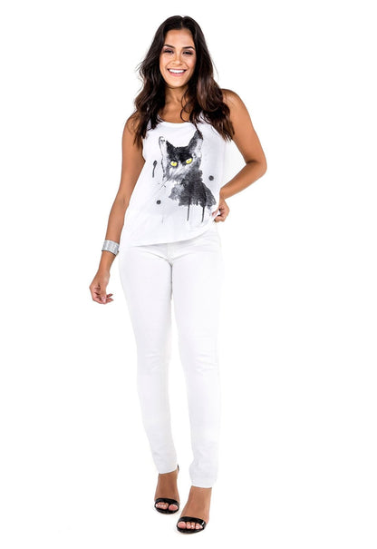 Camiseta Básica Feminina Latifundio Cat - www.latifundio.com.br