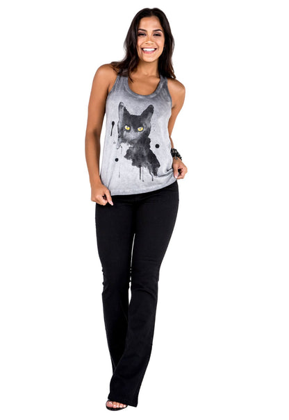 Camiseta Básica Feminina Latifundio Cat - www.latifundio.com.br