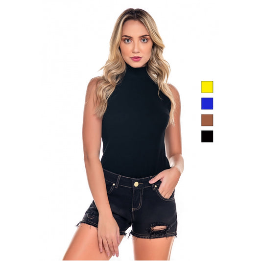 Short Curto em Sarja Colorido - www.latifundio.com.br