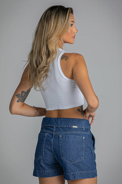 Short Feminino  Detalhe no Cós