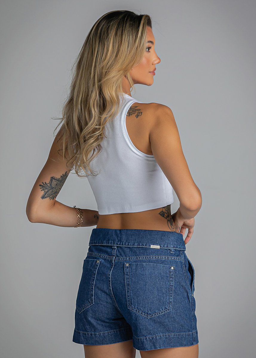 Short Feminino  Detalhe no Cós