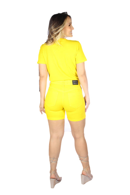 Short Feminino Tradicional Alto Meia Coxa - www.latifundio.com.br