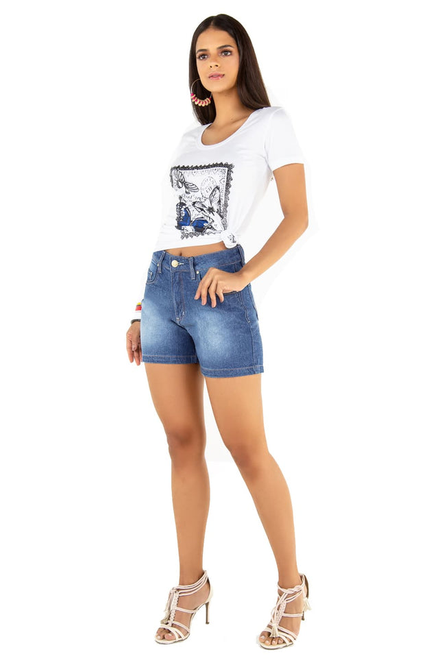 Short Jeans Feminino Boyfriend Curto - www.latifundio.com.br