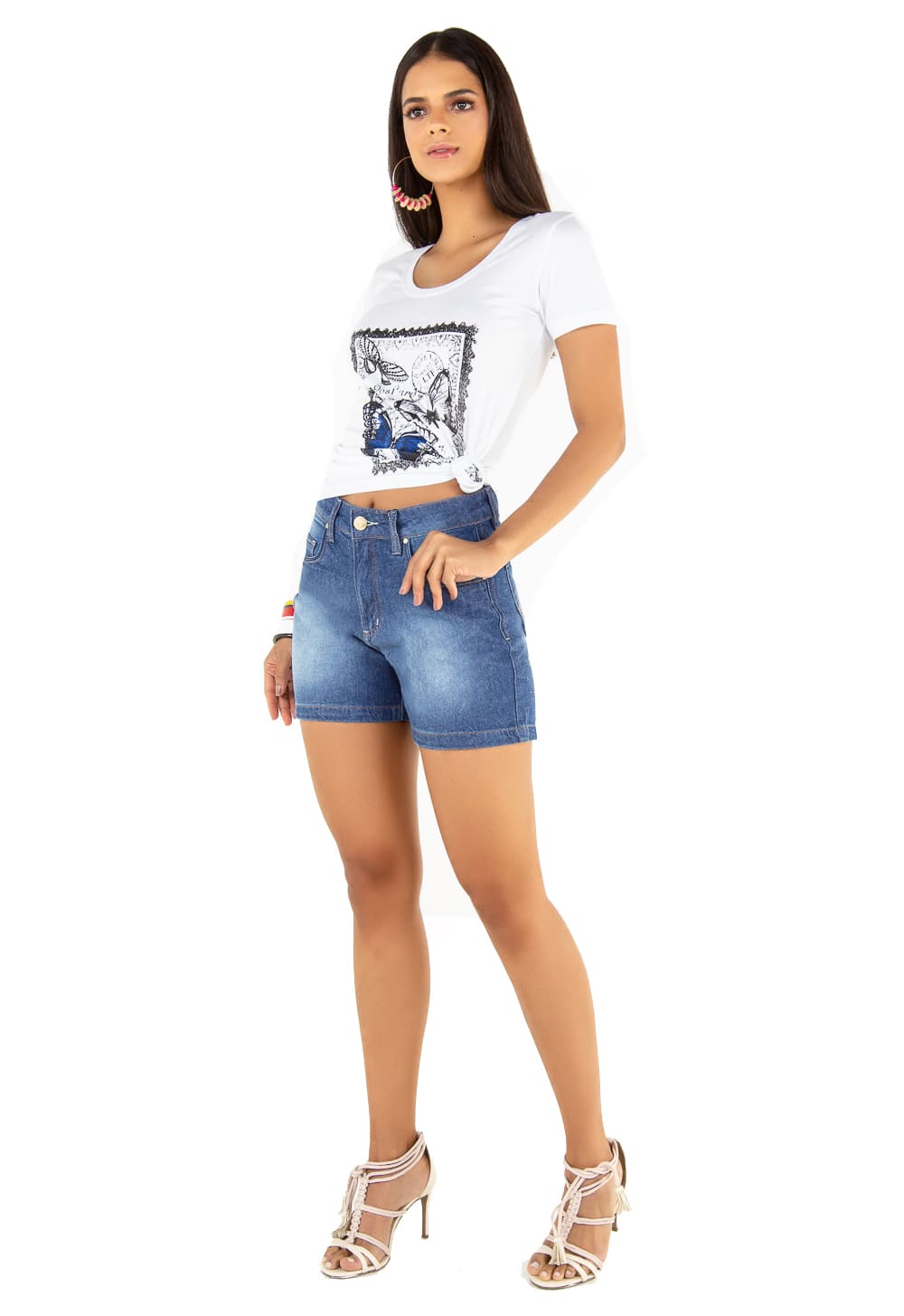 Short Jeans Feminino Boyfriend Curto - www.latifundio.com.br