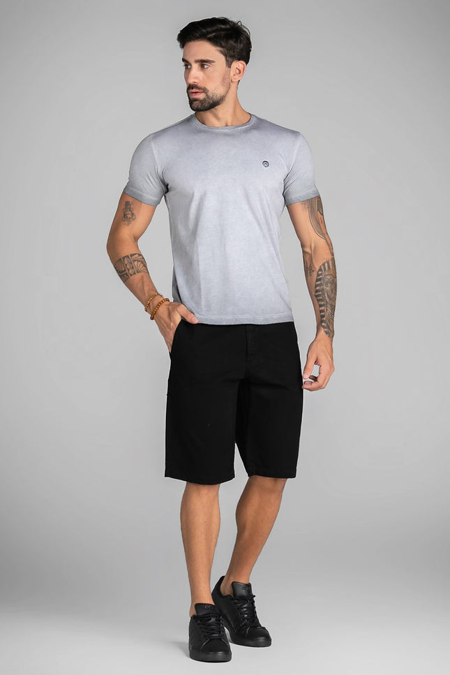 T-Shirt Masculina - Cinza Claro