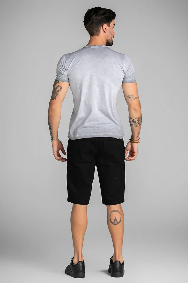 T-Shirt Masculina - Cinza Claro
